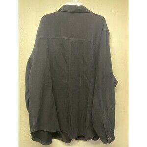 Black Long Sleeve Button Up Shirt Venezia Jeans Size 22/24 polyester Blend